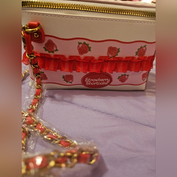 Cake Strawberry Pattern Print Crossbody Bags